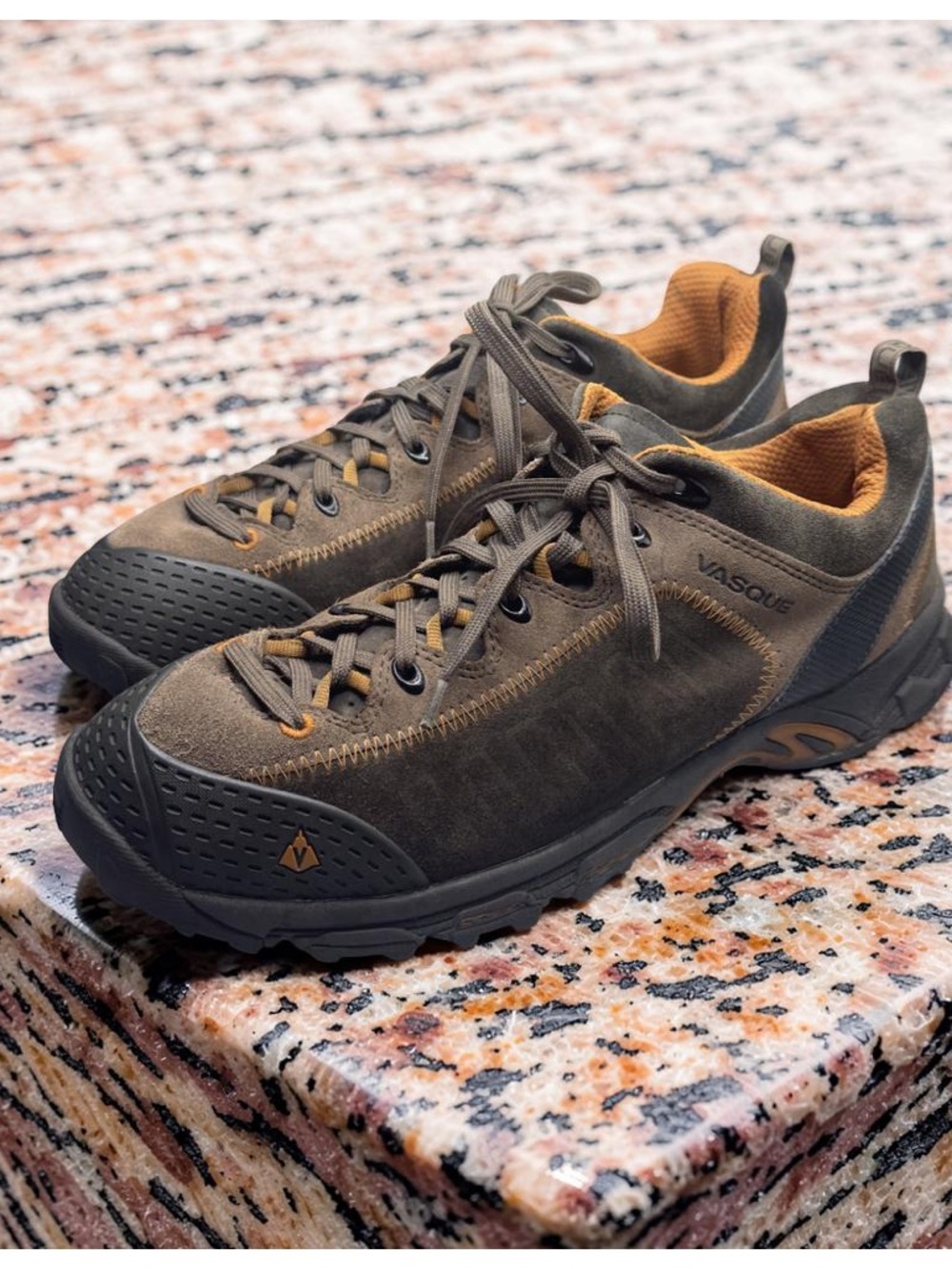 Vasque Men's Gray and Orange Trail Sneakers - Picture 3 of 8